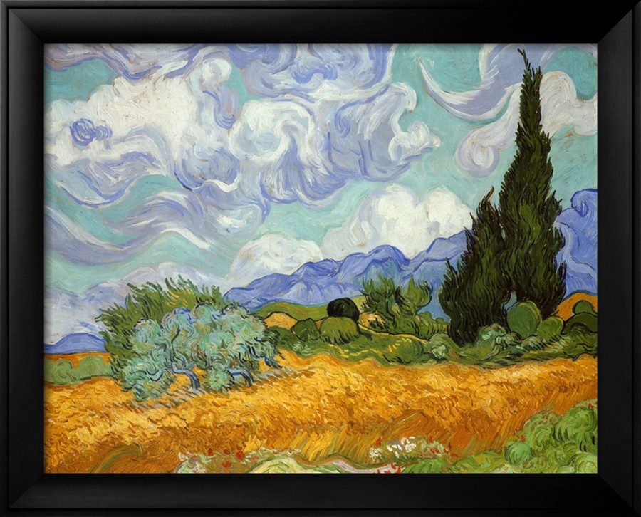 Wheatfield with Cypresses - Vincent Van Gogh Paintings